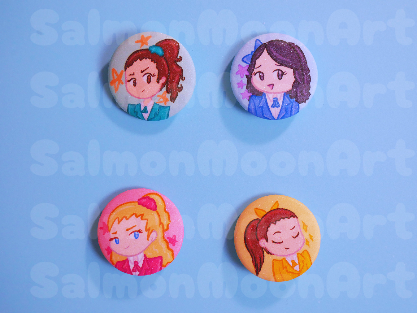 ☆ Heathers 1.25" Soft Glitter Pin Set ☆