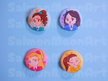 ☆ Heathers 1.25" Soft Glitter Pin Set ☆