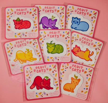 ♡ Fruit Cats ♡ Waterproof Vinyl Stickers