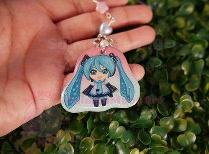 Miku Inspired Phone Charm ˚₊‧꒰ა ☆ ໒꒱ ‧₊˚