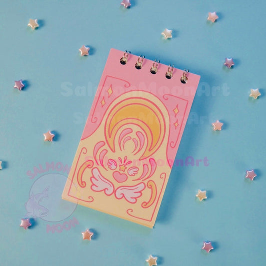 Magical Girl Memo Pad - 3" x 5" Blank Notepad 65 Pages - 100% Handmade  ﾟʚ♡︎ɞ˚