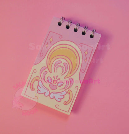 Magical Girl Memo Pad - 3" x 5" Blank Notepad 65 Pages - 100% Handmade  ﾟʚ♡︎ɞ˚
