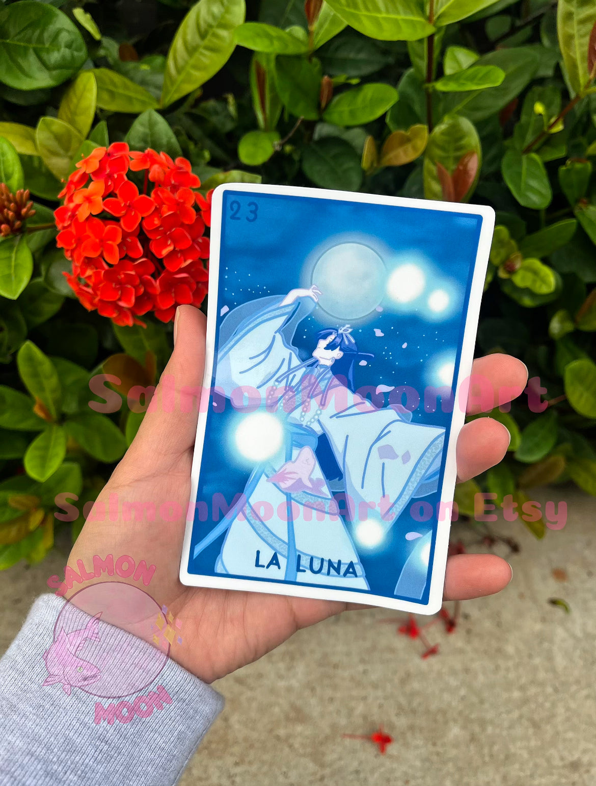 La Luna Moon Fairy Lotería - Large Waterproof Vinyl Sticker