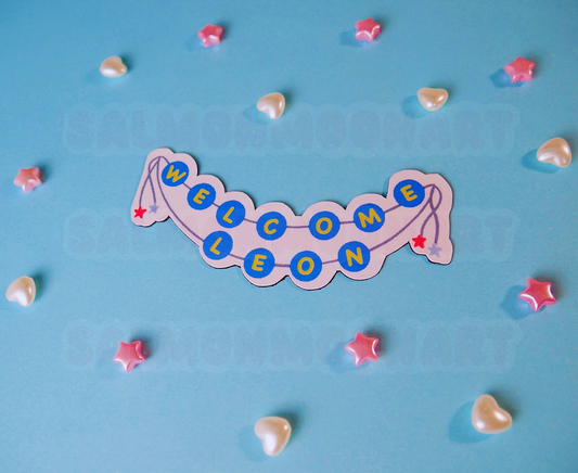 Welcome Leon - 4" Long Partycore Handmade Magnet ♡
