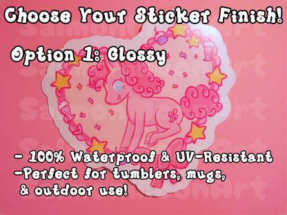 ♡ Coquette Hearts Pony Collection~! ♡ 3" Vinyl Stickers